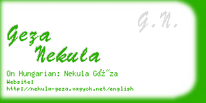 geza nekula business card